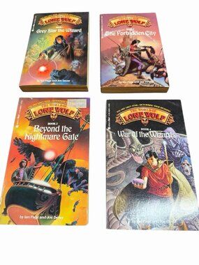 Vintage RPG Game book Lot Lone Wolf Grey Star Complete Set Way Of The Tiger Book